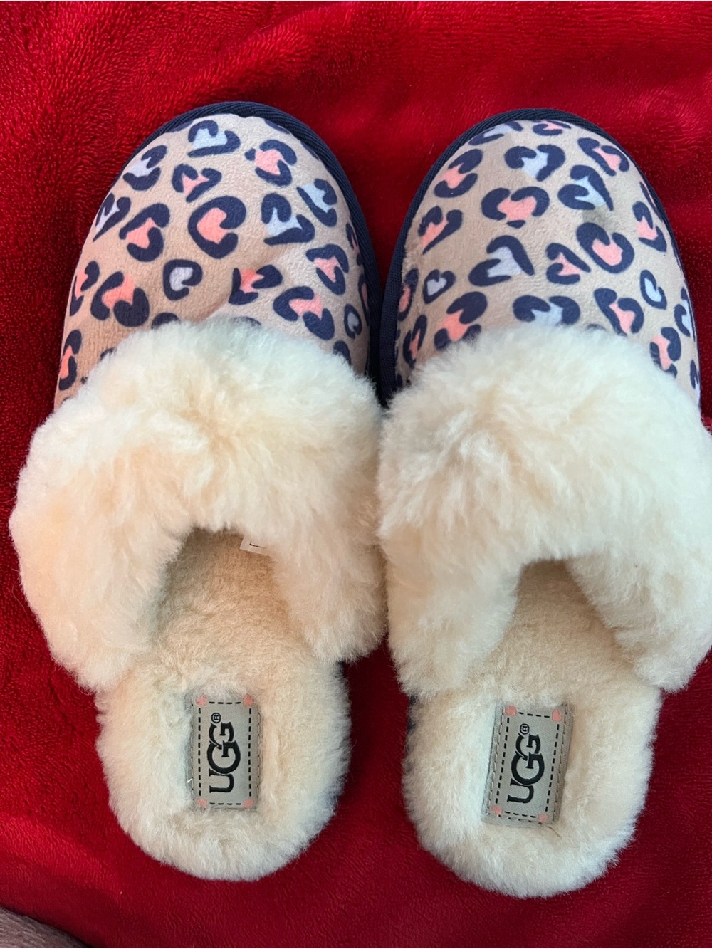 UGG Kids Pink Leopard Print UGGpure Clog Slippers
